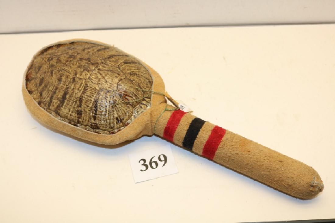 15” Turtle Rattle: 15” Turtle Rattle, Chippewa & Bone Necklace – no shipping out of country