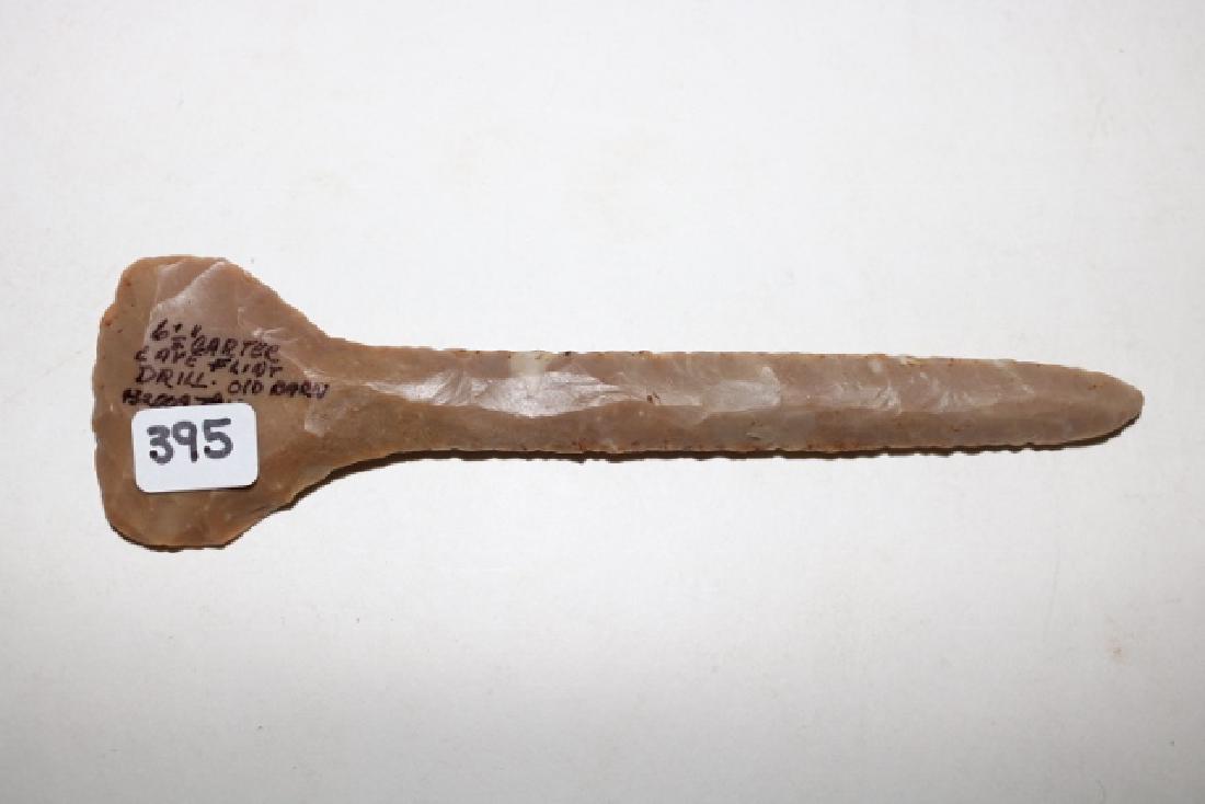 Flint Drill, Carter Cave Flint: 6 5/8” Flint Drill, Carter Cave Flint