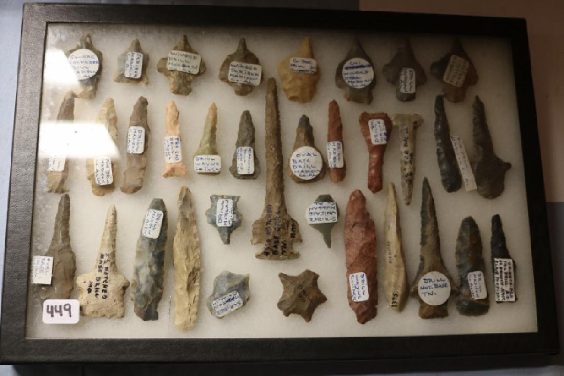 8 x 12 Frame with 33 Flint Drills: 8 x 12 Frame with 33 Flint Drills, longest 4 1/8”