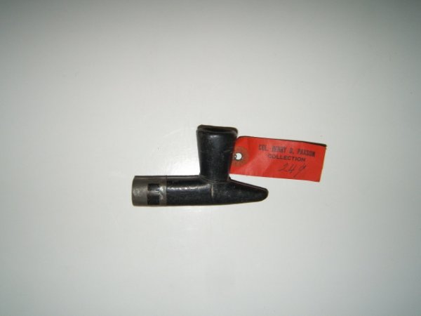 Steatite Pewter Band Pipe: 2" Steatite Pewter Band Pipe Historic Kentucky nice