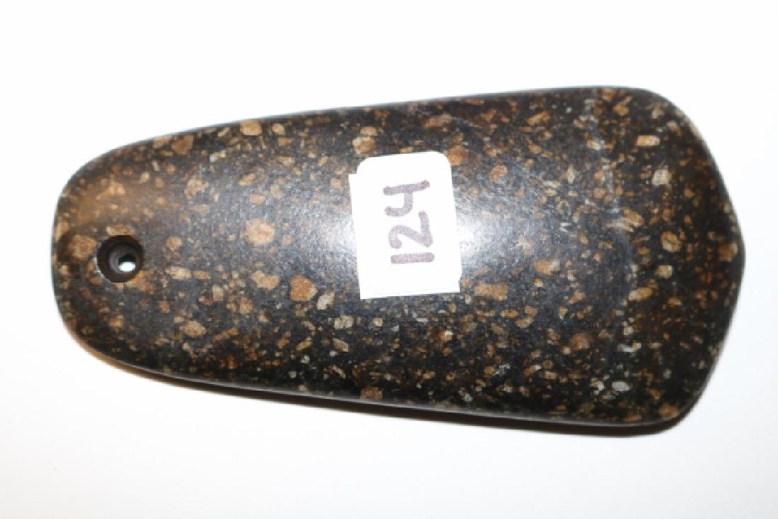 Hardstone Porphyry Pendant: 3 1/8” Hardstone Porphyry Pendant, Muskingham Co. Ohio
