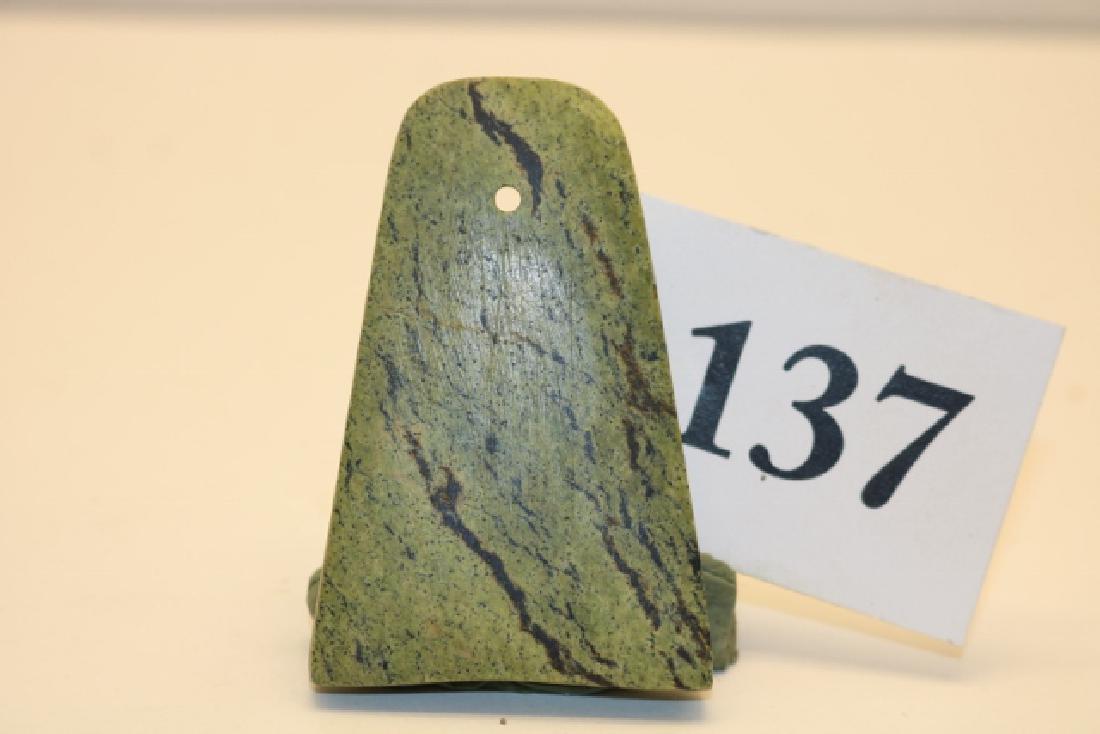 Serpentine Pendant: 2 5/8” Serpentine Pendant, Ross Co. Ohio