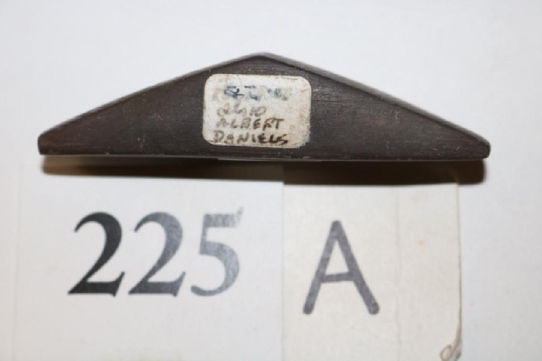 3 ¼” Slate Boatstone: 3 ¼” Slate Boatstone, Perry Co. Ohio Ex. Albert Daniels Coll. J Dee C.O.A.