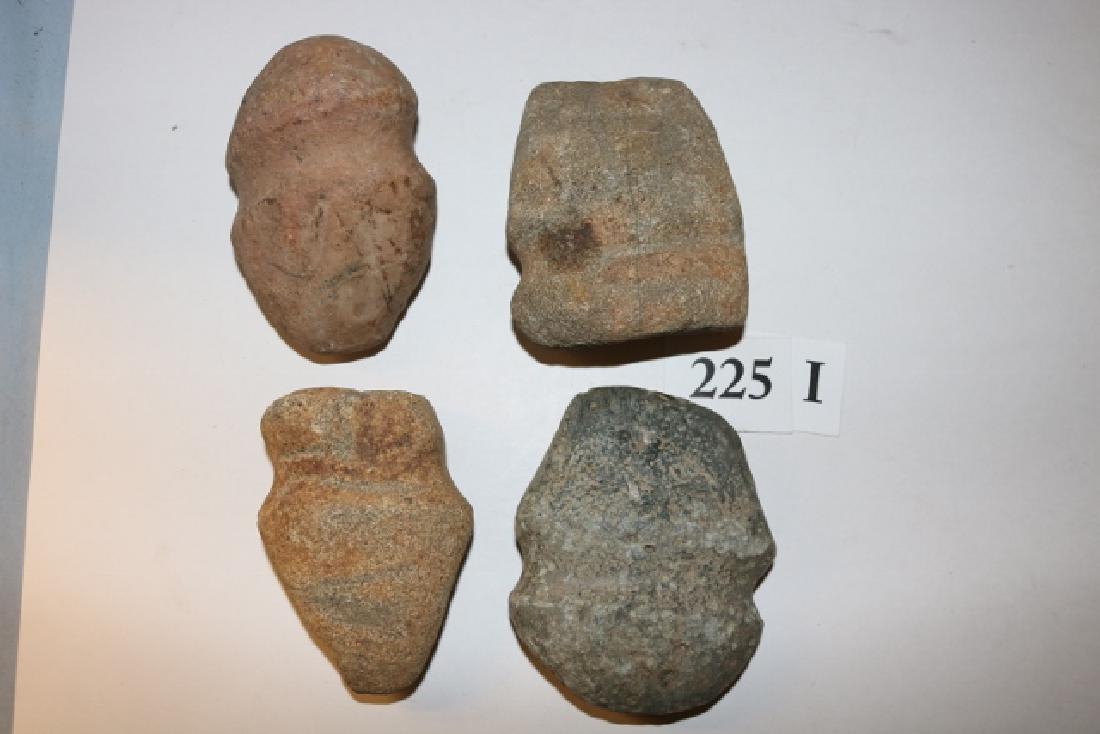 4 Stone Axes: 4 Stone Axes, largest 4 ½”
