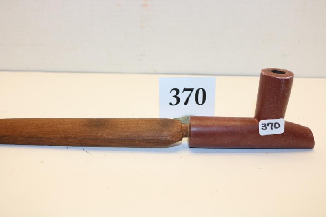 15 ¼” Pipestone Pipe: 15 ¼” Pipestone Pipe, circa 1900
