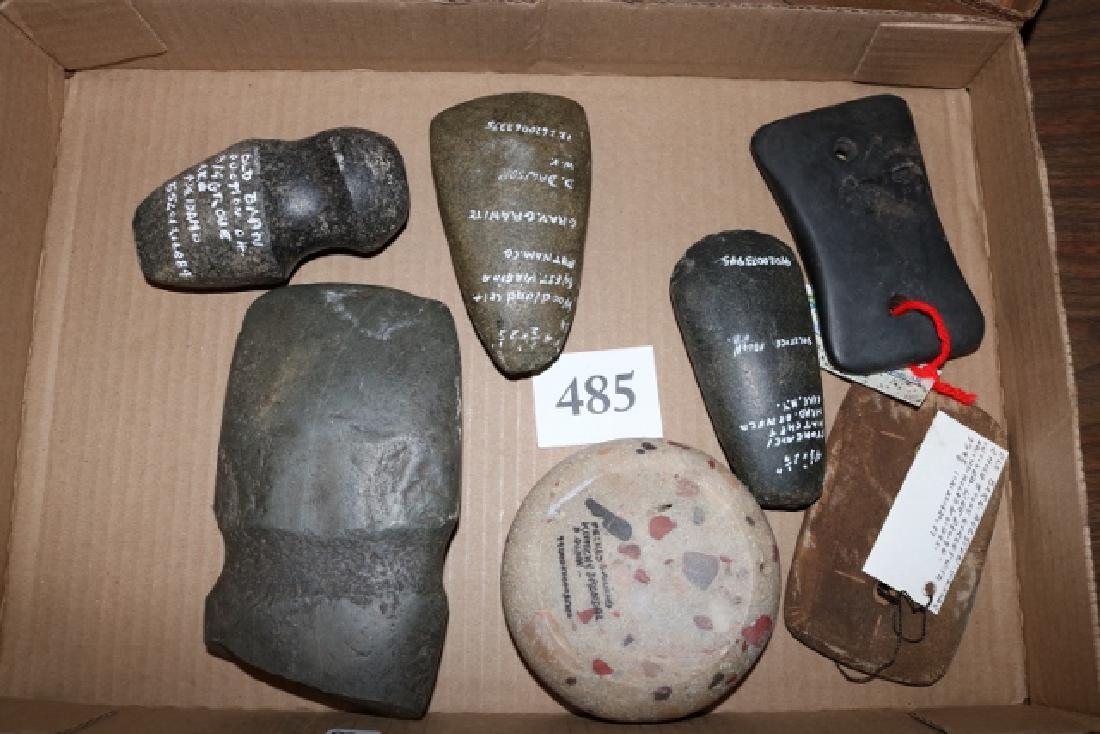 2 Gorgets,Discoidal: 2 Gorgets (age uncertain) Discoidal (age uncertain) 2 Axes, 2 Celts