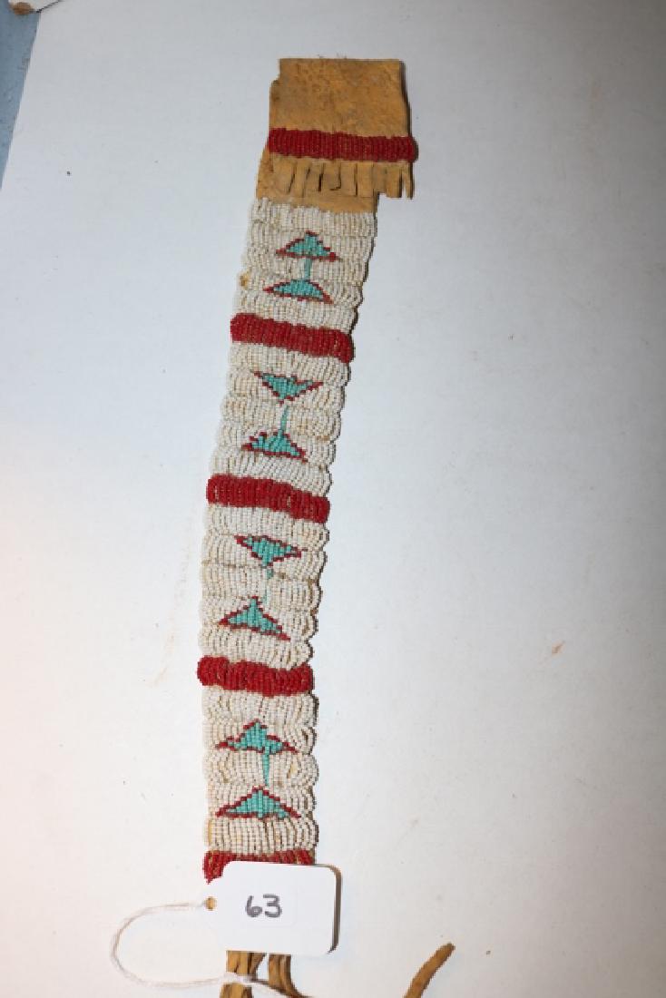 Sioux Beaded Knife Sheath: Sioux Beaded Knife Sheath – 13”- slightly stiff