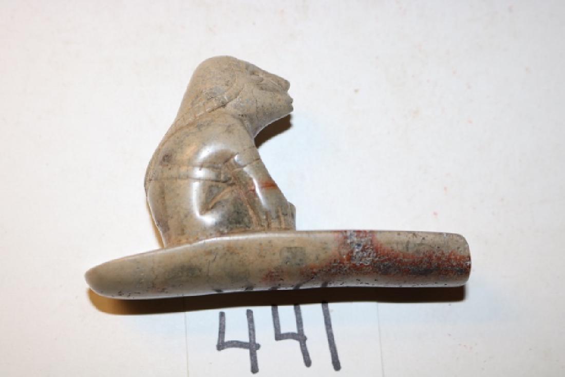 Hopewell Human Effigy Pipe: Hopewell Human Effigy Pipe – found in Ross Co. Ohio – salvaged - 4”