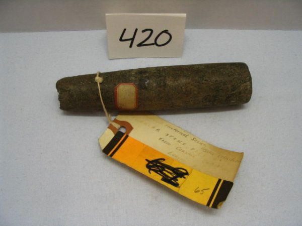 5 3/8" Steatite Tube Pipe: 5 3/8" Steatite Tube Pipe, Coastal Ca. Ex. Bates Collection