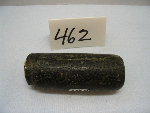 3 3/4" Steatite Tube Pipe: 3 3/4" Steatite Tube Pipe, Punctated Design, broken, glued slightly restored Coastal Ca.