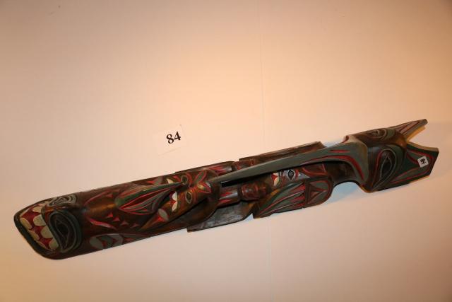 Northwest Coast Totem: Northwest Coast Totem – 24” Tall – 4” Wide – Unsigned – Circa. 1940’s