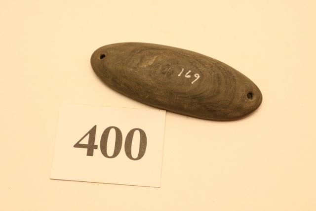 Slate Boatstone: Slate Boatstone – 3 ¼” Long – Found in Licking County Ohio