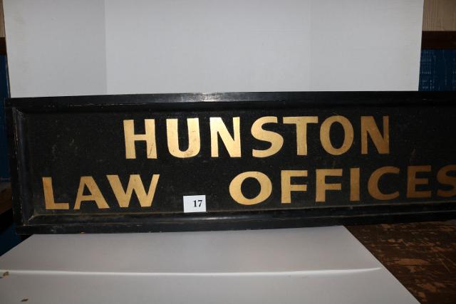 Hunston Law Office 1920's Sand Sign (1 of 1)