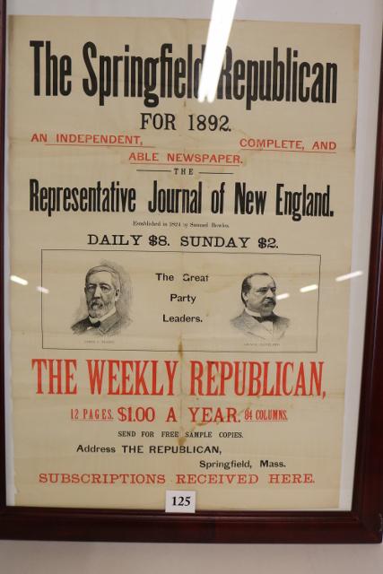 Springfield Republican Weekly Publication Broadside (1 of 3)