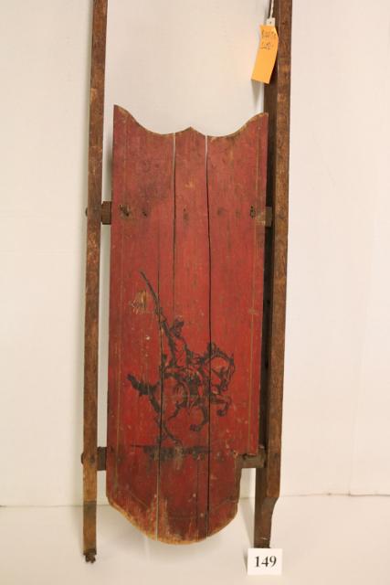 Teddy Roosevelt Wood Sled (1 of 4)