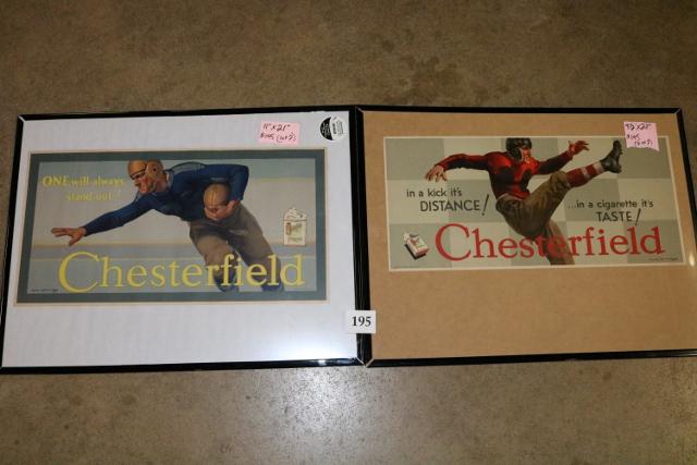 Chesterfield Cigarettes Football Themed Poster (Pair) (1 of 3)