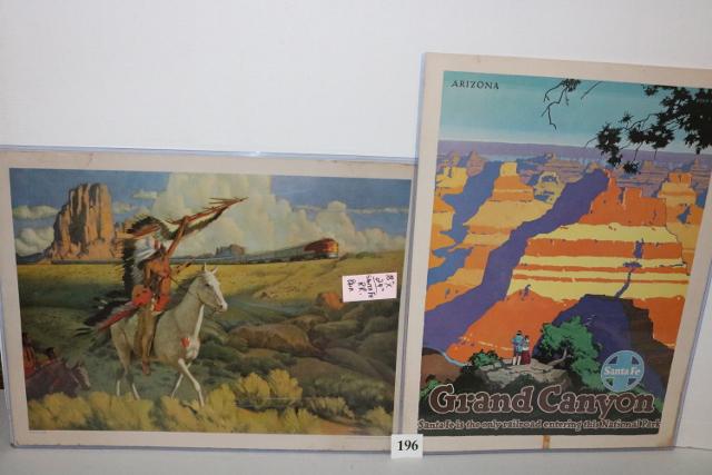 Santa Fe Railroad Travel Poster Pair (1 of 3)