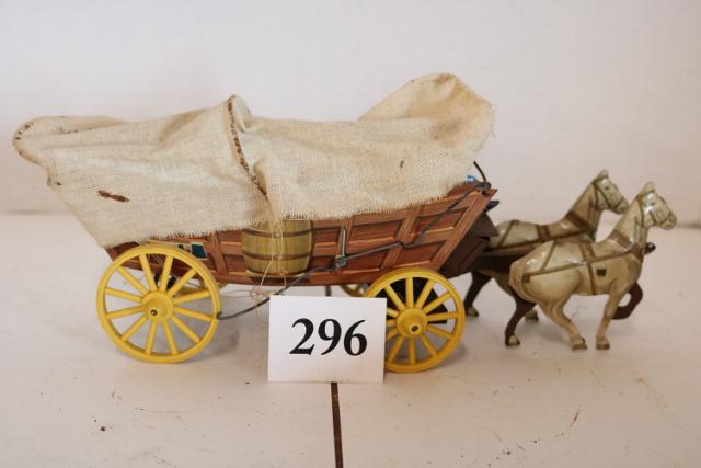 Tin and Canvas Covered Wagon Toy (1 of 2)