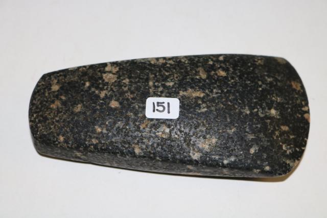 Granite Celt: Granite Celt – 6 ¾” long – Decatur Co. Ind. Found by Jim Brattain