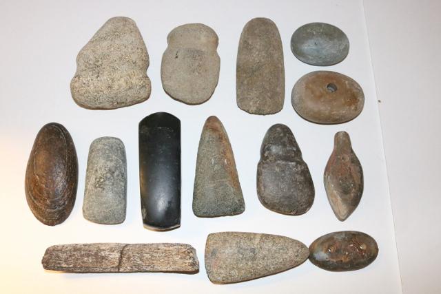 14 Pcs. Celts, Axes, Pendants: 14 Pcs. Stone Celts, Groove Axes, Pendants