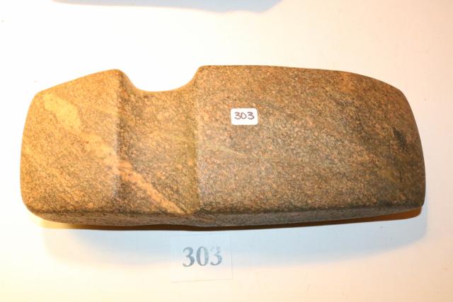 3/4 Grooved Stone Axe: Large Ill. ¾ Grooved Stone Axe – Don May Coll. Age uncertain – 12”