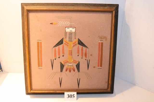 15 X 15 Sand Painting Thunder Bird David V Lee
