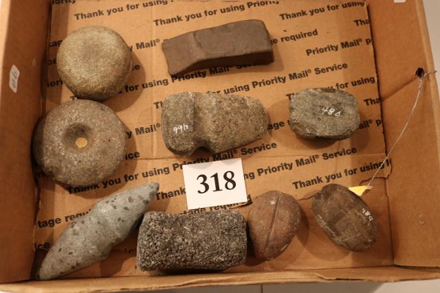 Loafstone, Axes, Discoidals, Ear Spools: Ohio Loafstone/Axes/Discoidals/Ear Spools – 9 items