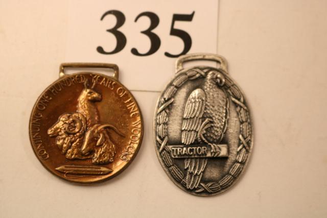 2 Watch Fobs: (2) Watch Fobs – Warren of Stafford & Tractor (Eagle)