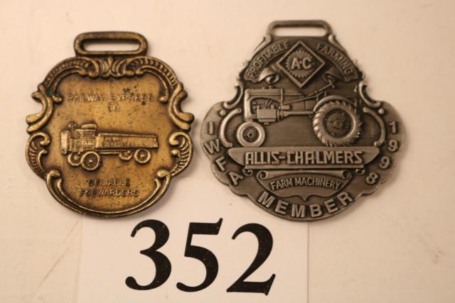 2 Watch Fobs: 2 Watch Fobs – Allis Chalmers and Railway Express Co.