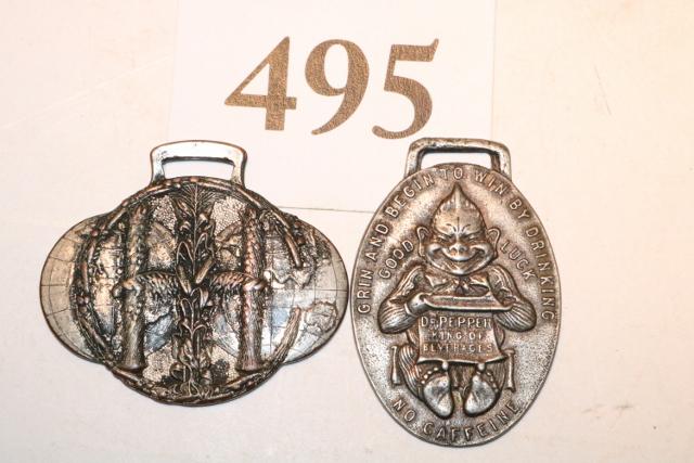 2 Watch Fobs: 2 Watch Fobs – International Harvester & Dr. Pepper King of Beverages