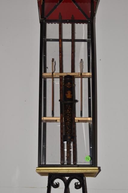 Rare Palanquin Bows -WILL NOT SHIP DISPLAY CASE & STAND: Rare Palanquin Bows, 1700-1750, used for Self Defense by Samurai Nobles while riding in a Palanquin Chair, will not ship display case & stand. If you want just the bows, we will ship those only.