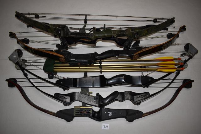 6 Vintage Compound Bows WILL NOT SHIP: 6 Vintage Compound Bows, some are prototypes, Barnett Sidewinder, Oneida Discovery, Bear Alaskan Allen Original, Proline Typhoon XT Model 10-275, Darton Model 50MXR – will not ship