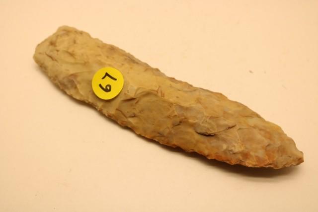 Flint Ridge Heavy Duty Archaic Knife: Flint Ridge Heavy Duty Archaic Knife, Hamilton Co. Ohio 6 ¾” x 1 ¾”