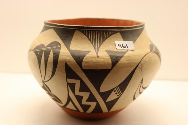 Acoma Pueblo Polychrome Jar: Acoma Pueblo Polychrome Jar 1920-30 Bold Face Geometrics 6 ½” x 8 ¼” New Mexico