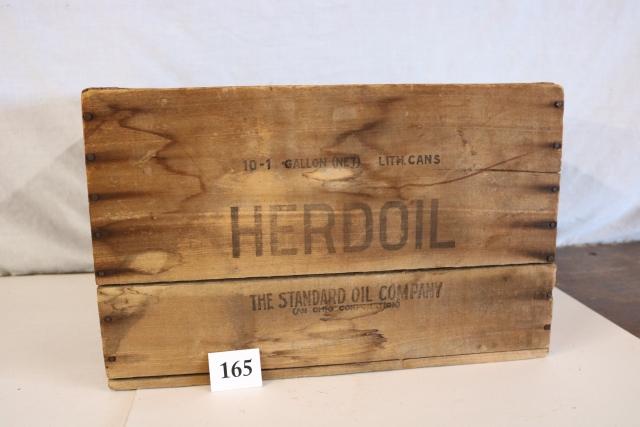 Herdoil Wooden Crate: Herdoil Wooden Crate, Holds 10 One Gallon Containers, 11 ¼” Tall x 18 ½” Long
