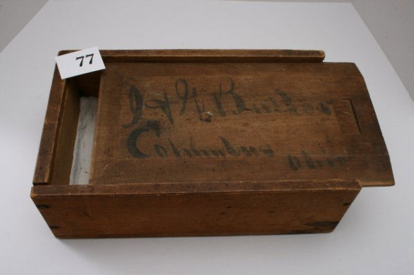 Wood Soap Box: 12 1/2" x 8" x 4 1/4" Antique Wood Soap Box M. Werk & Co. Cinn. Ohio (old)
