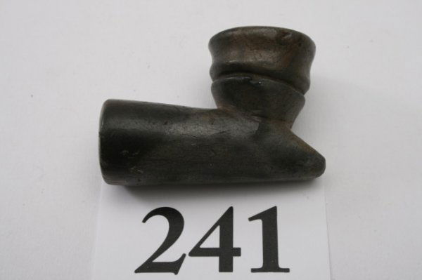 Steatite Elbow Pipe: 2" Steatite Elbow Pipe Scioto Co. Ohio Ex. Munger Collection