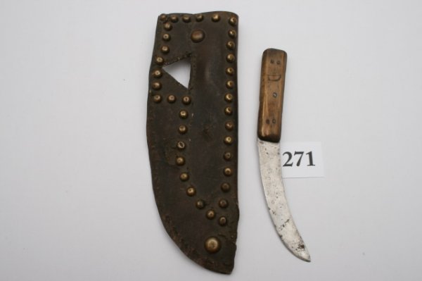 Leather Tack Decorated Sheath