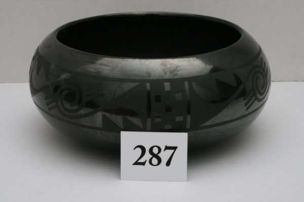 San Idlefonso Black on Black Bowl