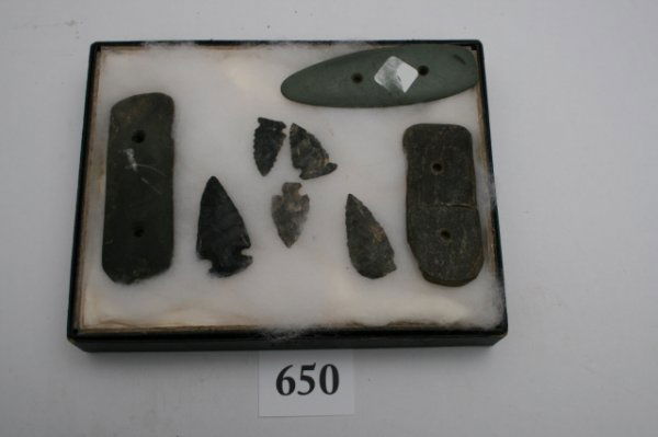 Group 3 Grogets & 5 Points: Group of 3 Gorgets and 5 Points largest 4 1/4"