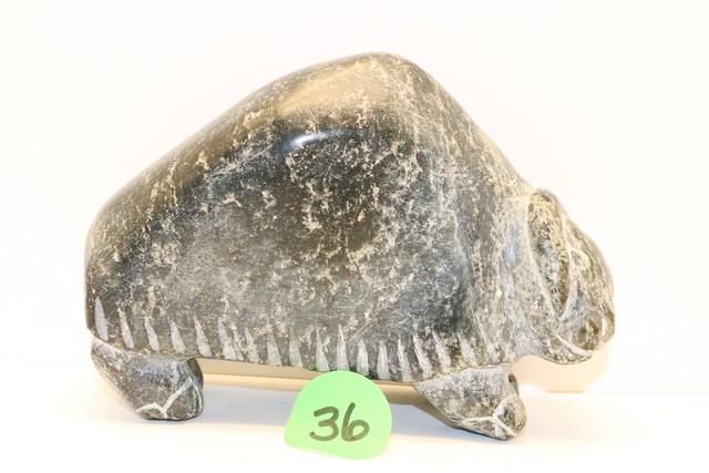 Stone Carving Soapstone Musk Ox (1 of 3)