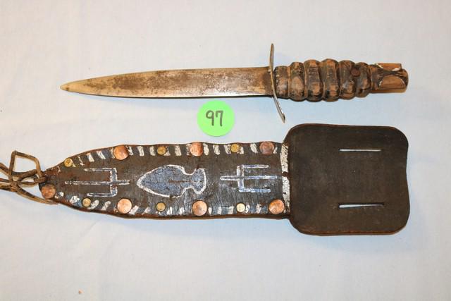 Primitive Knife & Painted Harness Sheath (1 of 2)