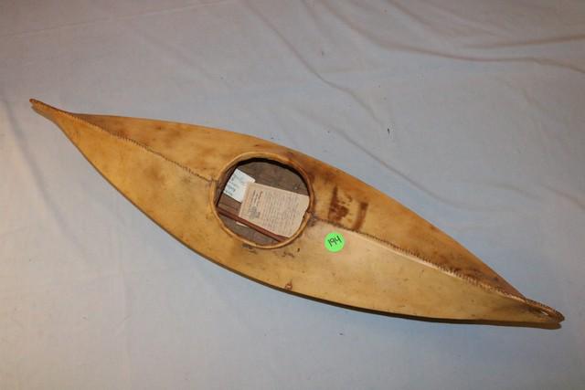Inuit Miniature Hide Covered Kayak (1 of 3)