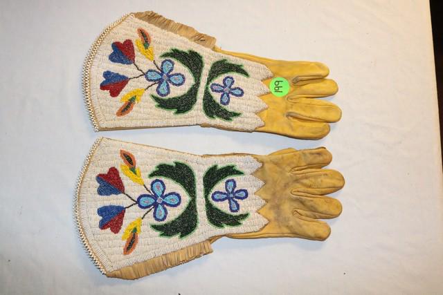 Pair of Powwow Beaded Gauntlets (1 of 2)