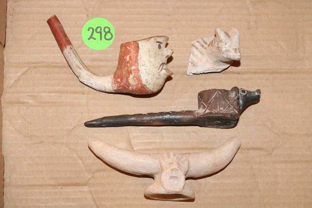 4 pottery items: 3 pipes (1 of 1)