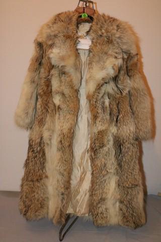 Womans Full Length Coyote Fur Coats (1 of 3)