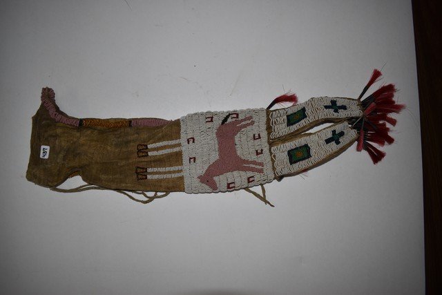 Sioux Beaded Pictorial Pipe Bag (1 of 1)