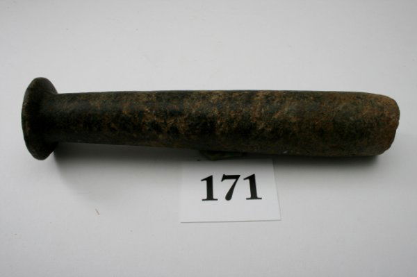 7 5/8" Steatite Tube Pipe: 7 5/8" Steatite Tube Pipe California some ancient rim damage