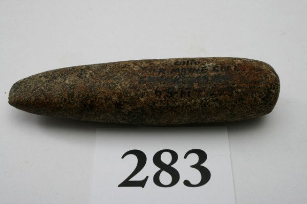 4 1/8" Hardstone Chisel: 4 1/8" Hardstone Chisel Franklin Co. Ohio Ex. Roger Mayne, Bob Converse Collection