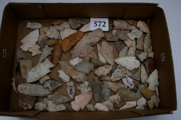 90 Assorted Flint Points